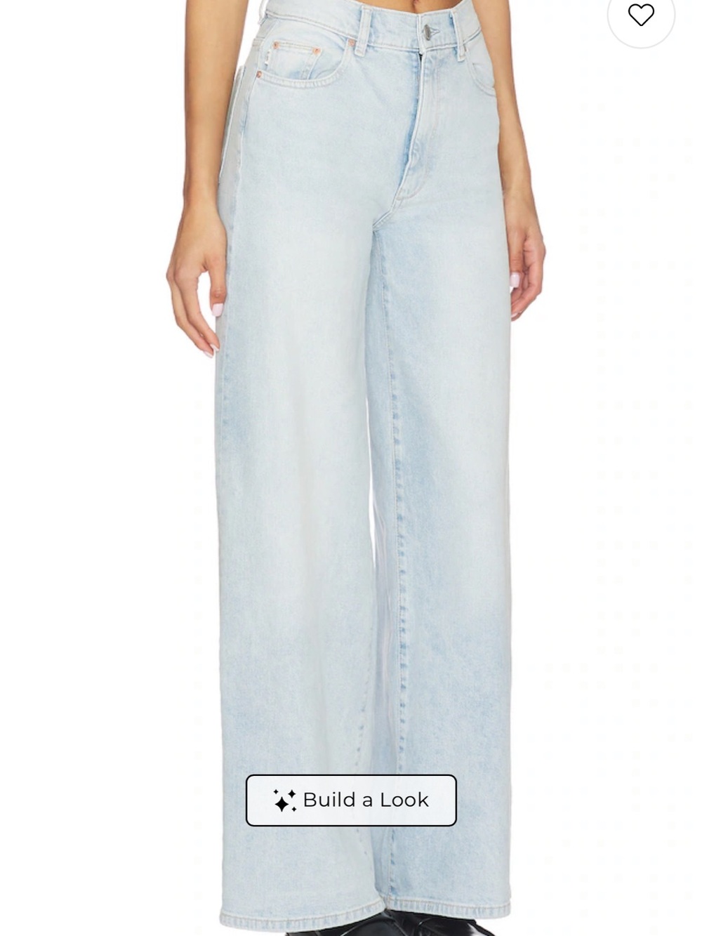 DL1961 Hepburn High Rise Wide Leg Jeans in Lazy Sunday Initial $239 Worn Once